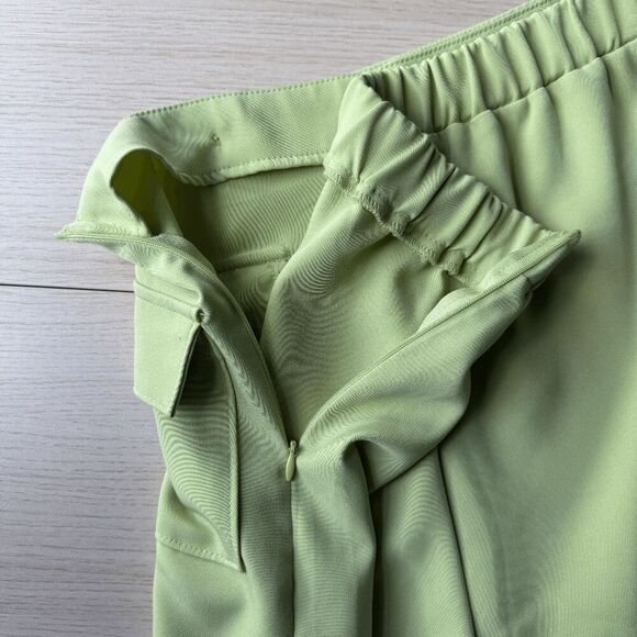 Love Tree Skort Blazer Suiting Bright Green Elastic Band Medium Asymmetrical Zip - Picture 7 of 7